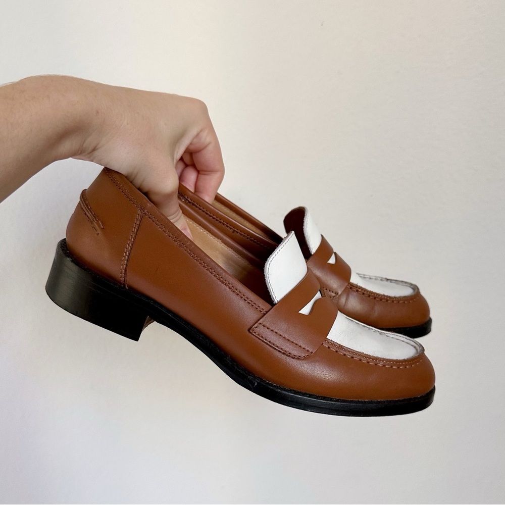 M. Gemi Women’s Brown and White Loafers